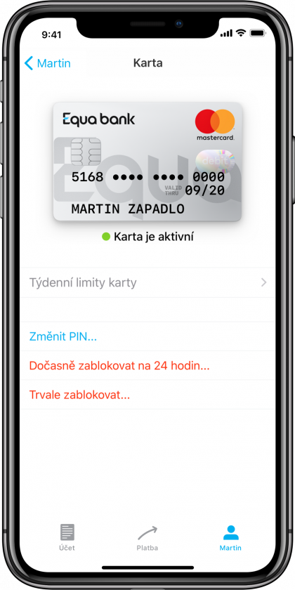 equa bank mobilní aplikace code